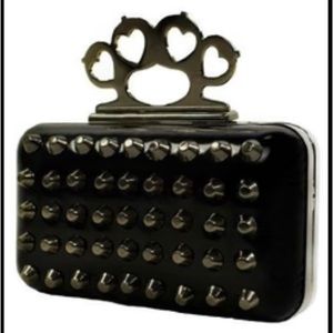 Too Fast hard shell studded clutch